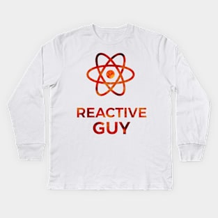 Reactive Guy - React JS Stuff Kids Long Sleeve T-Shirt